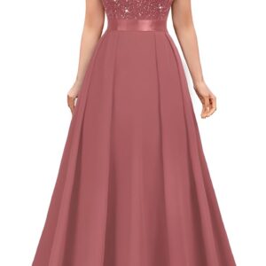 Floor Length Gown Dusty Rose